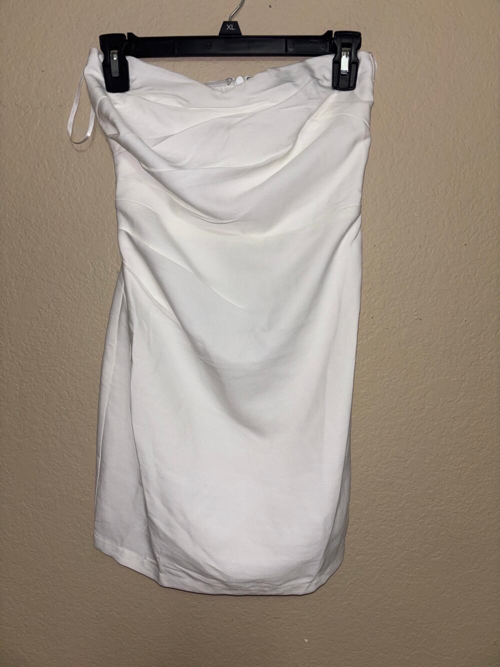 Lulus White Strapless Ruched Bodycon Mini Dress NWT XS